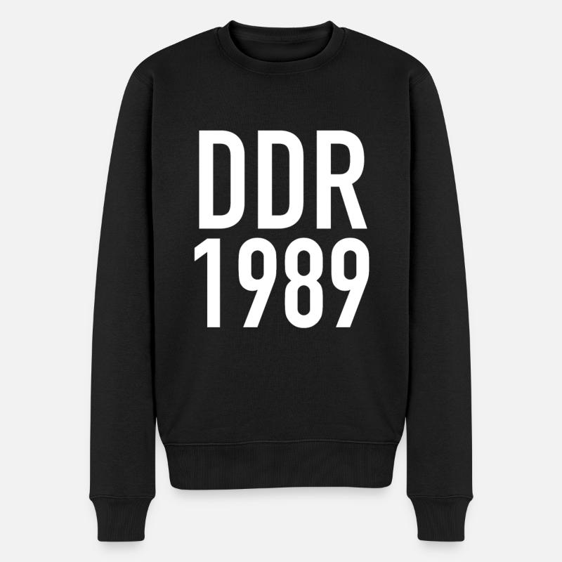 DDR 1989 Ossi - Männer Premium Bio Pullover - Schwarz