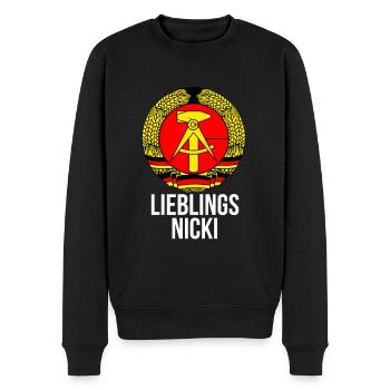Lieblings Nicki - Ossi GDR East Germany - Men's Premium Organic Jumper - black - Front - Nico (187cm)