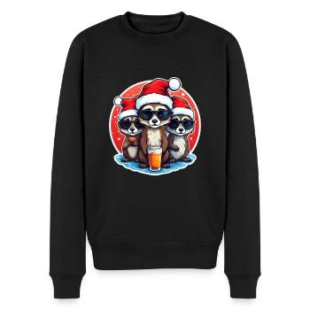 Bière de Noël Meerkat - Pull Premium bio Homme - noir - Devant - Nico (187cm)