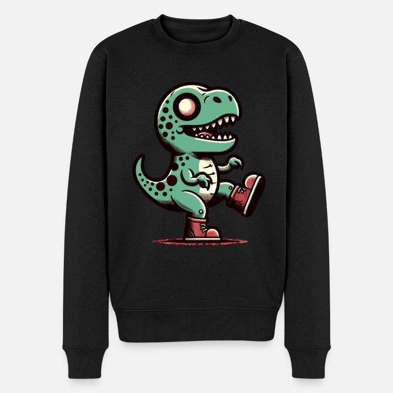T-Rex Dinosaure Mignon Zombie Halloween - Pull Premium bio Homme - noir