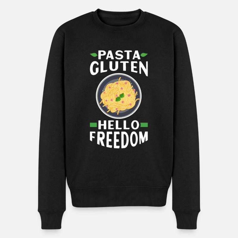 Pâtes Gluten Hello Freedom - Pull Premium bio Homme - noir