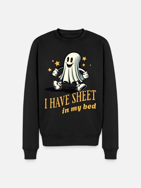 Funny Ghost Saying Halloween Costume - Men's Premium Organic Jumper - black