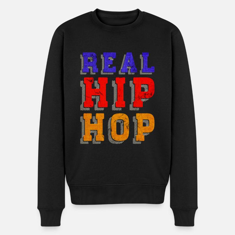 Vrai Hip Hop - Pull Premium bio Homme - noir