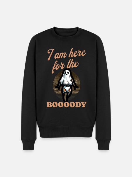 Funny Ghost Saying Halloween Costume - Men's Premium Organic Jumper - black