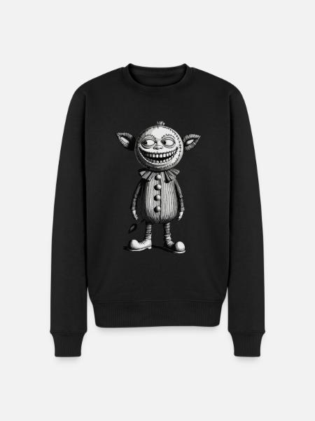 Gruseliges Monster Design Halloween Gnome Outfit - Männer Premium Bio Pullover - Schwarz