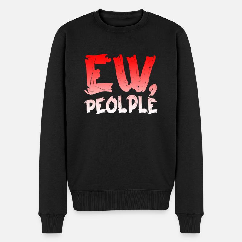 Ew Menschen - Männer Premium Bio Pullover - Schwarz