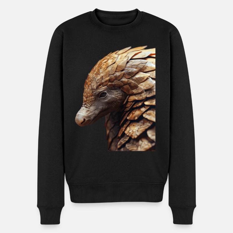 Schuppentier - Männer Premium Bio Pullover - Schwarz