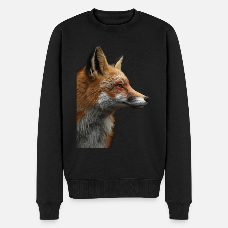 Roter Fuchs - Männer Premium Bio Pullover - Schwarz