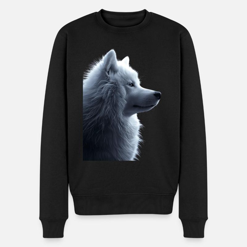 Samojede - Männer Premium Bio Pullover - Schwarz
