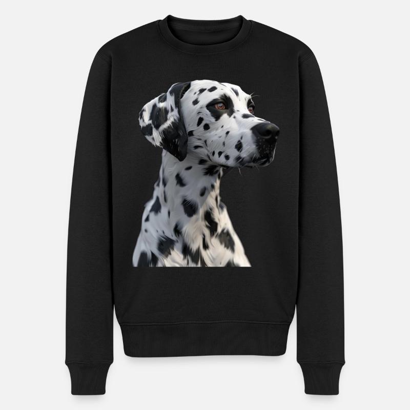 Dalmatiner - Männer Premium Bio Pullover - Schwarz