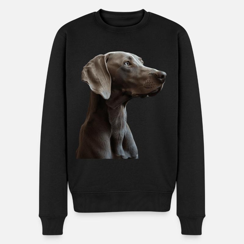 Weimaraner - Pull Premium bio Homme - noir