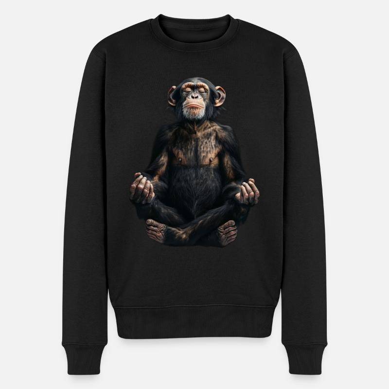 Chimpanzé - Pull Premium bio Homme - noir
