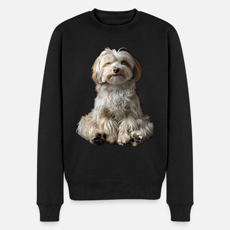 Havaneser - Männer Premium Bio Pullover - Schwarz