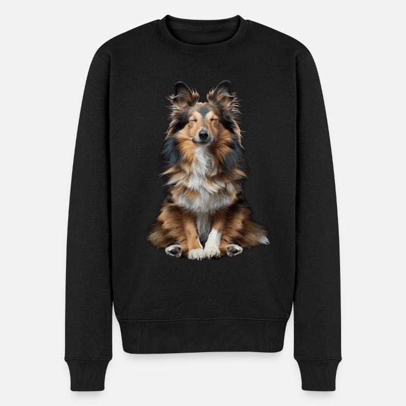 Chien de berger Shetland - Pull Premium bio Homme - noir