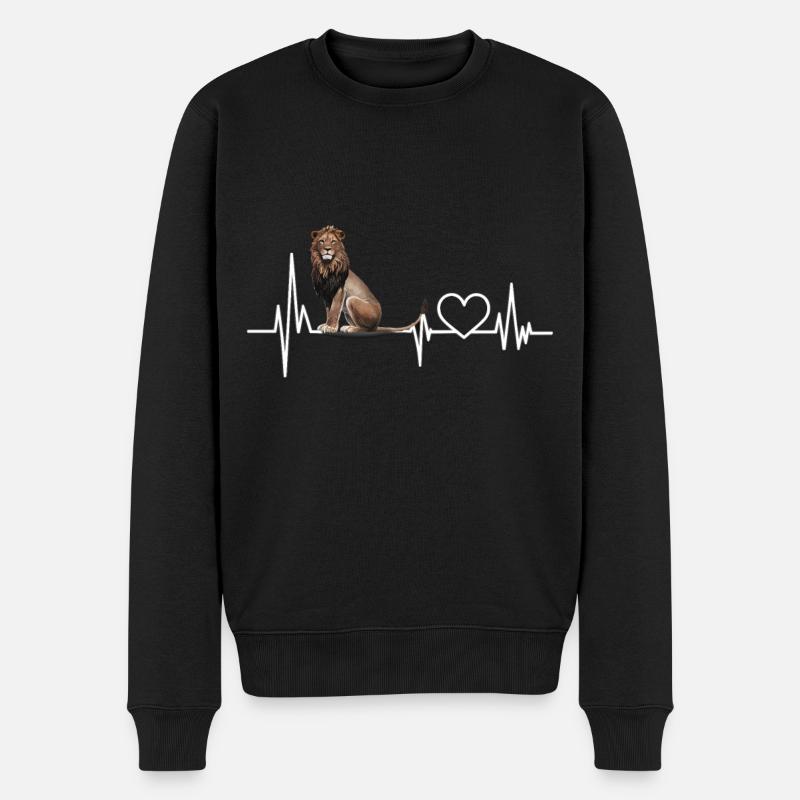 Lion - Pull Premium bio Homme - noir