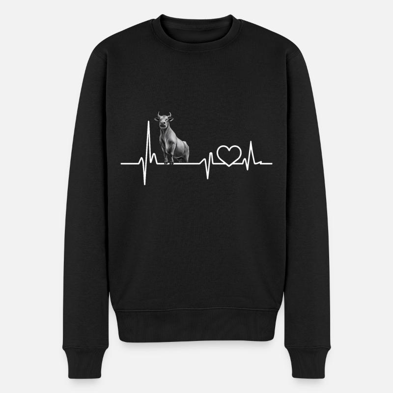 Ochse - Männer Premium Bio Pullover - Schwarz
