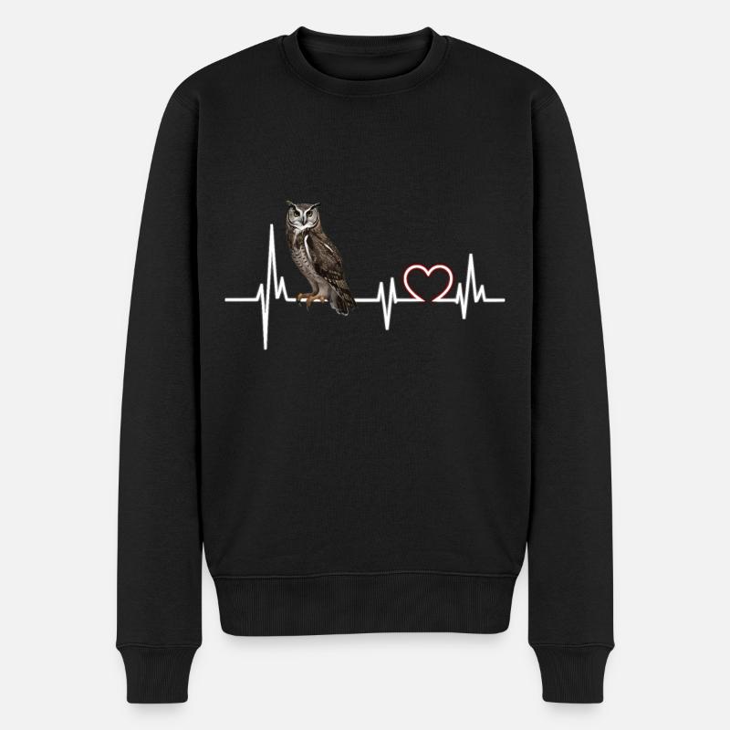 Hibou - Pull Premium bio Homme - noir