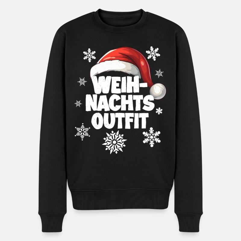 Weihnachtsoutfit - Männer Premium Bio Pullover - Schwarz