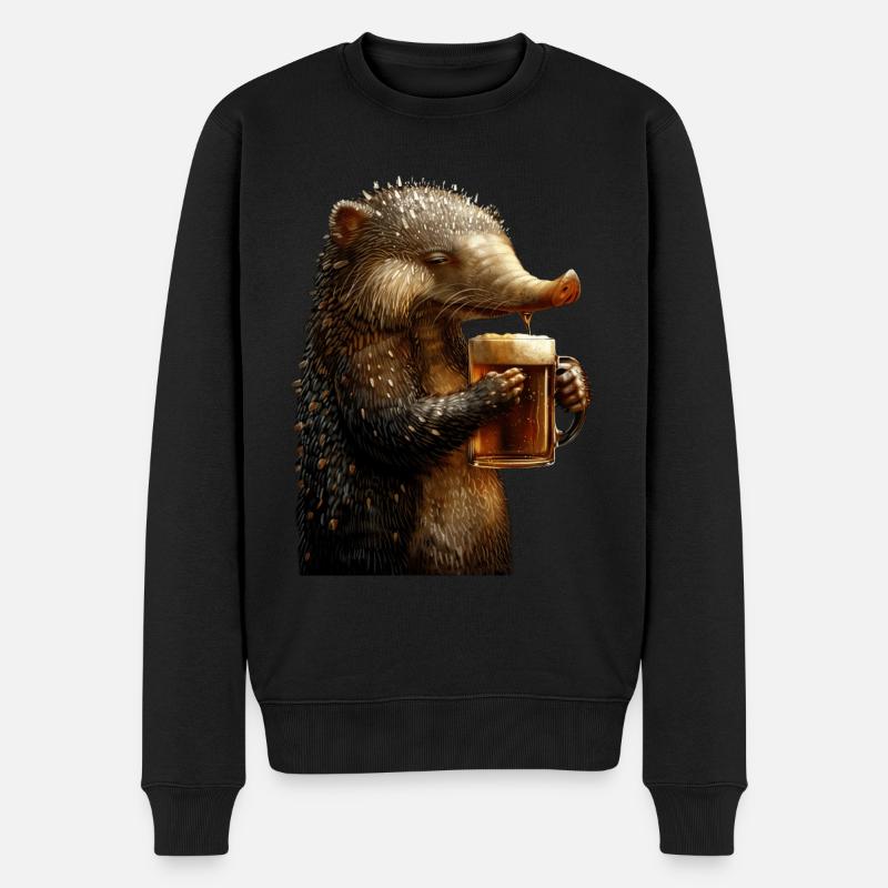 Ameisenbär - Männer Premium Bio Pullover - Schwarz