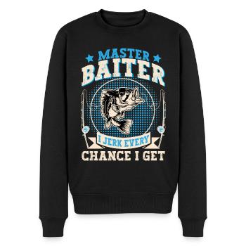 Maître Baiter Je branle chaque fois que j’ai l’occasion de pêcher - Pull Premium bio Homme - noir - Devant - Nico (187cm)