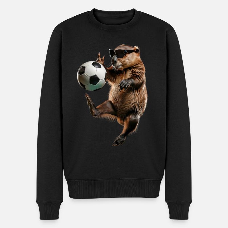 Biber - Männer Premium Bio Pullover - Schwarz