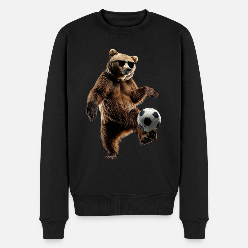 Grizzlybär - Männer Premium Bio Pullover - Schwarz