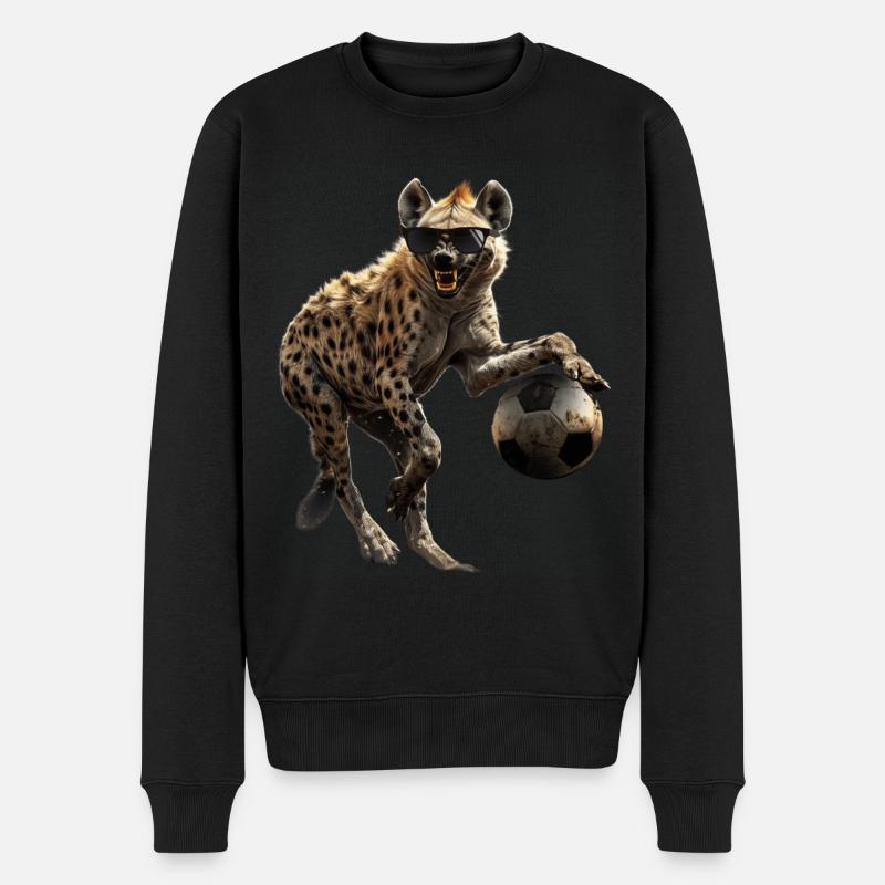 Hyäne - Männer Premium Bio Pullover - Schwarz