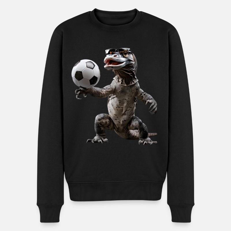 Dragon de Komodo - Pull Premium bio Homme - noir