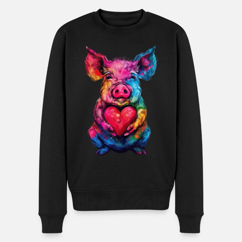 Cochon - Pull Premium bio Homme - noir