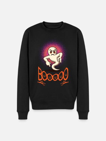 Booing Ghost Funny Ghost Design - Men's Premium Organic Jumper - black