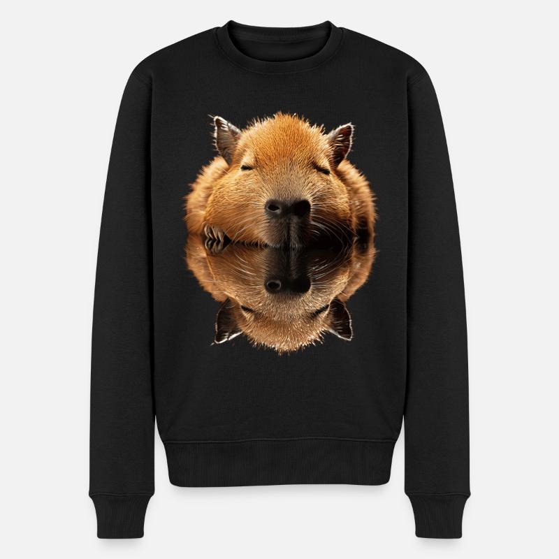 Wasserschwein - Männer Premium Bio Pullover - Schwarz
