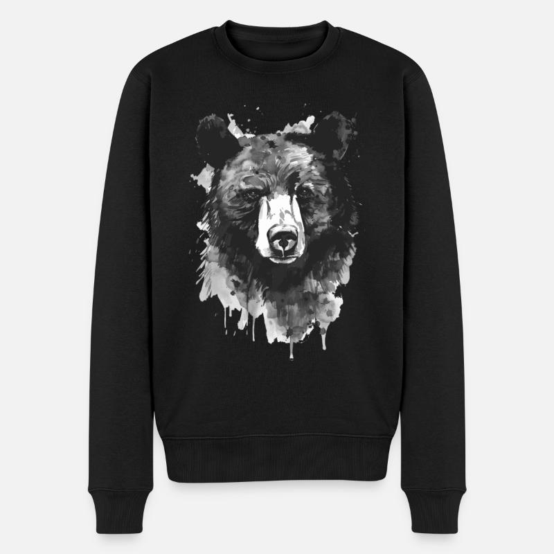 Schwarzbär - Männer Premium Bio Pullover - Schwarz