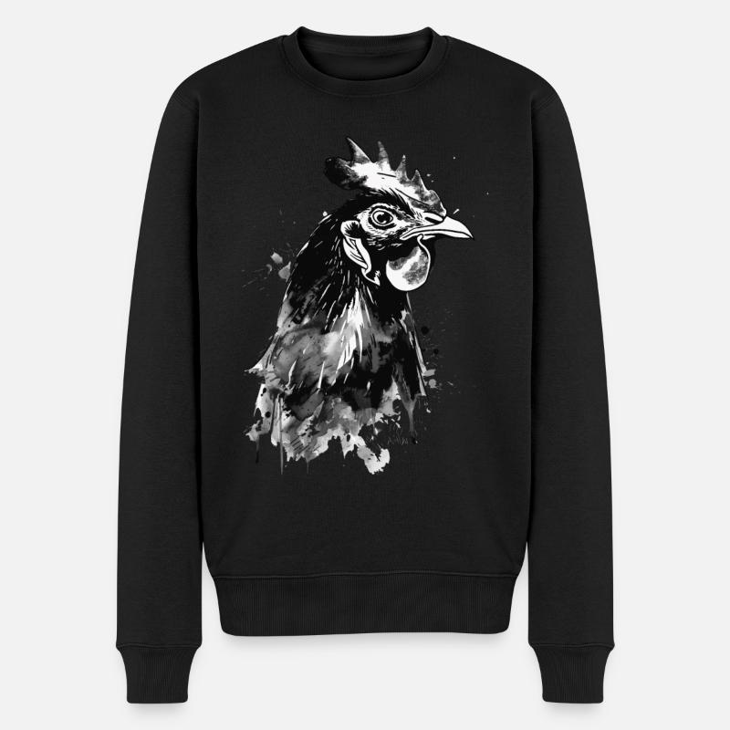 Poulet - Pull Premium bio Homme - noir