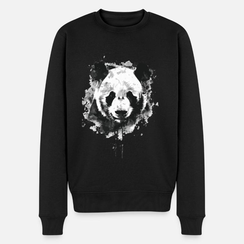 Panda - Pull Premium bio Homme - noir