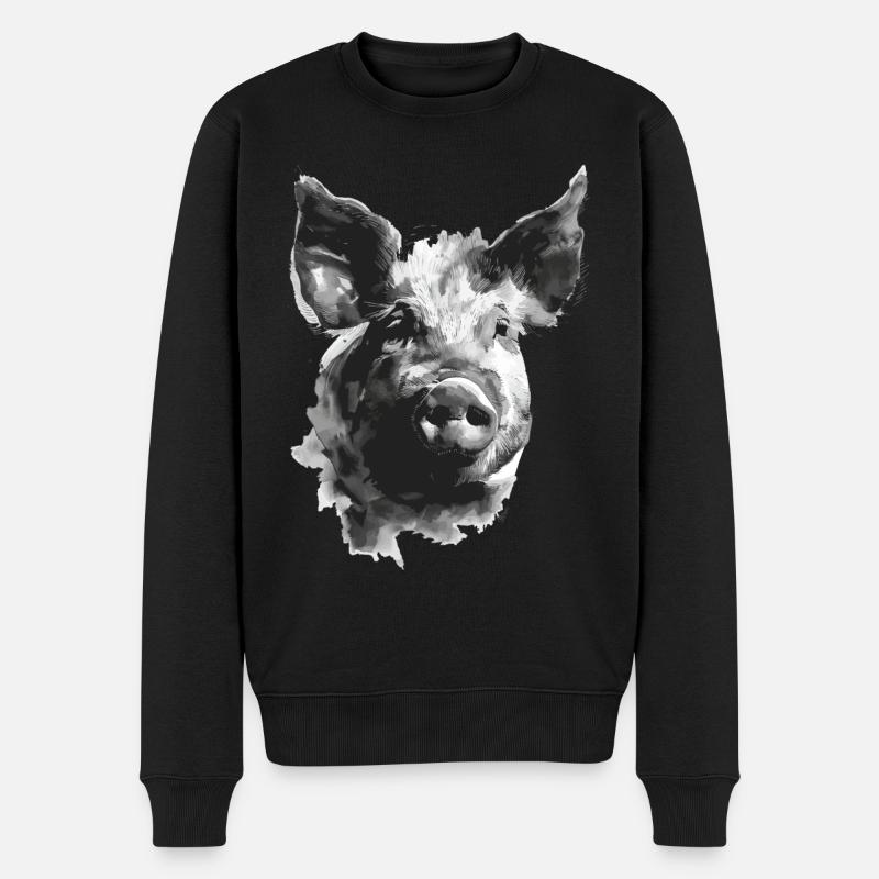 Cochon - Pull Premium bio Homme - noir