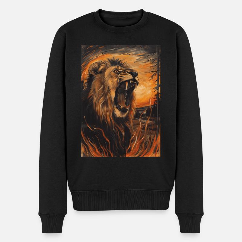 Lion - Pull Premium bio Homme - noir