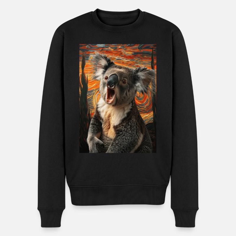 Koala - Männer Premium Bio Pullover - Schwarz