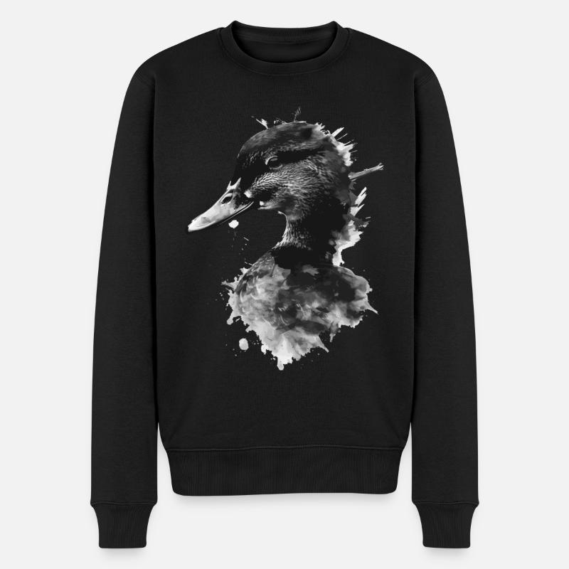 Ente - Männer Premium Bio Pullover - Schwarz
