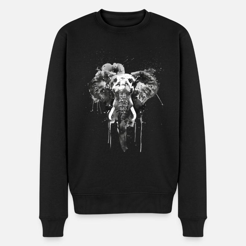 Éléphant - Pull Premium bio Homme - noir