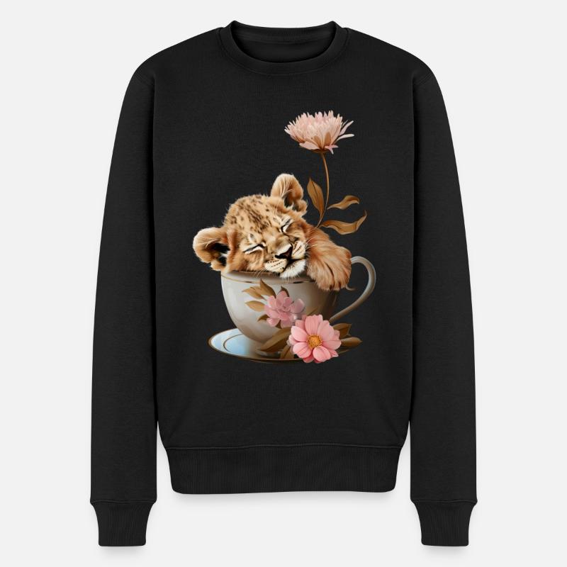 Lion - Pull Premium bio Homme - noir
