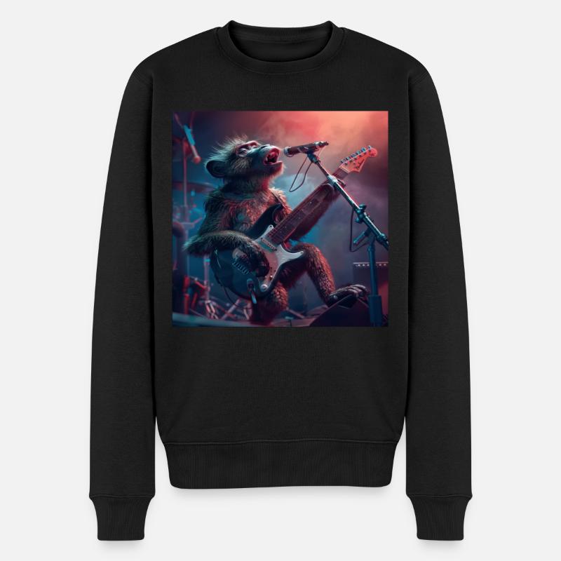 Pavian - Männer Premium Bio Pullover - Schwarz