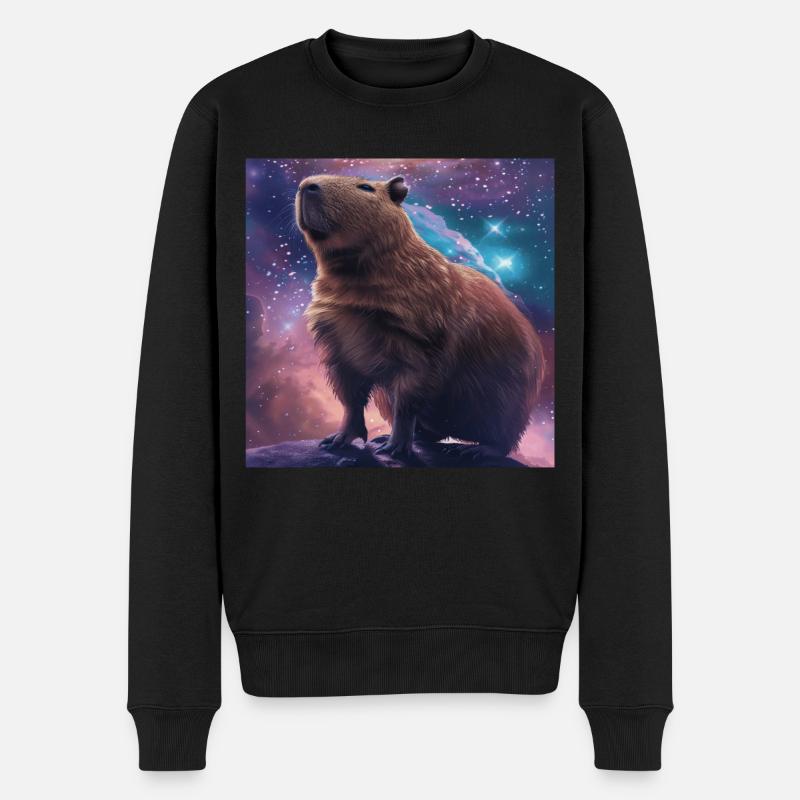 Wasserschwein - Männer Premium Bio Pullover - Schwarz
