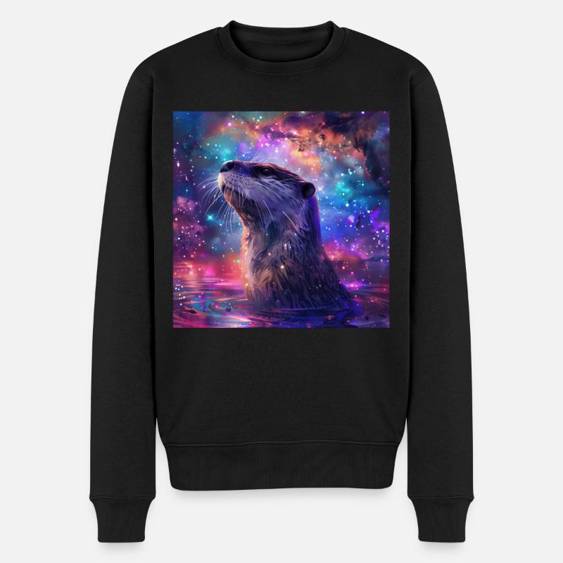 Otter - Männer Premium Bio Pullover - Schwarz