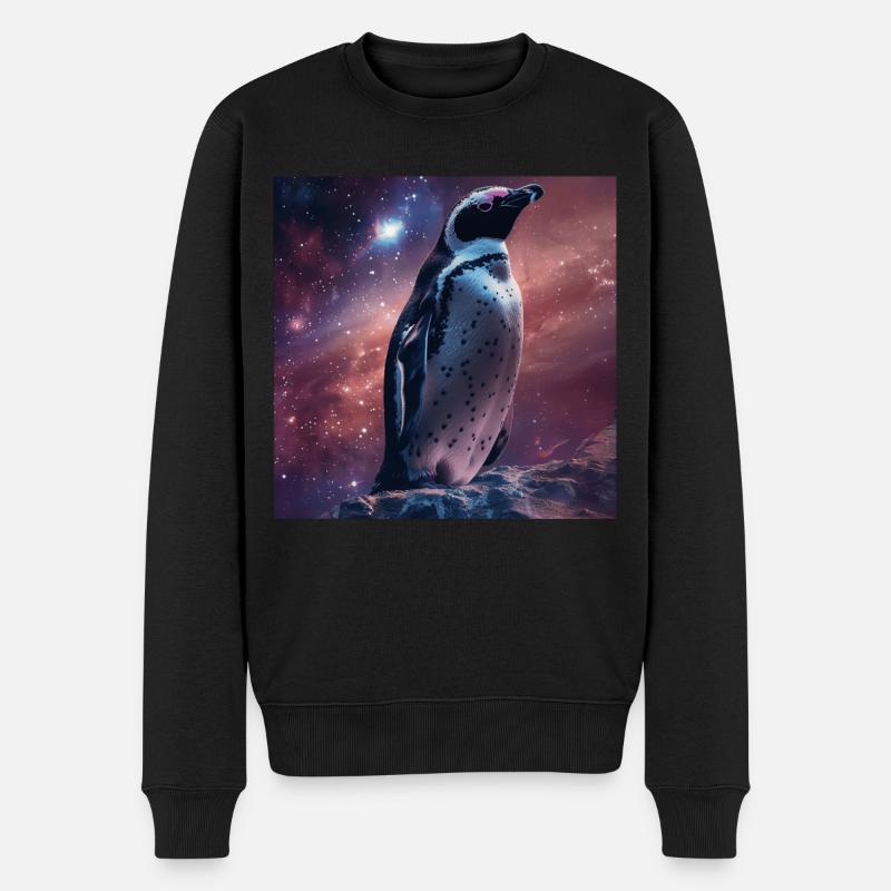 Pinguin - Männer Premium Bio Pullover - Schwarz