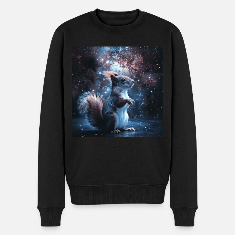 Eichhörnchen - Männer Premium Bio Pullover - Schwarz