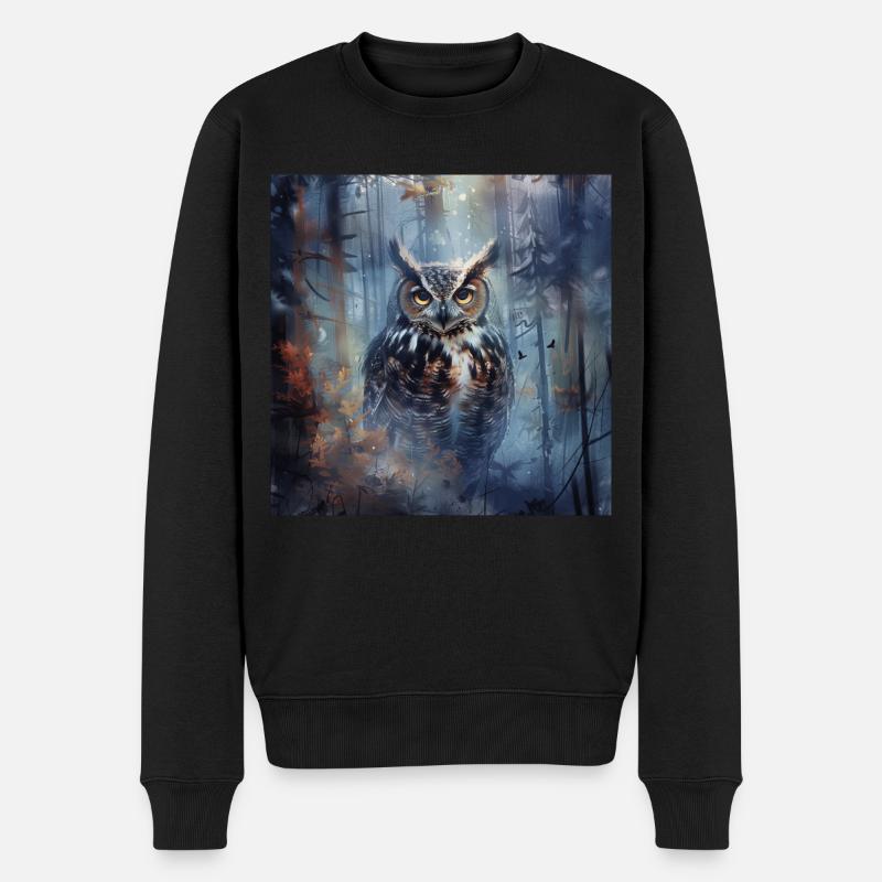 Hibou - Pull Premium bio Homme - noir