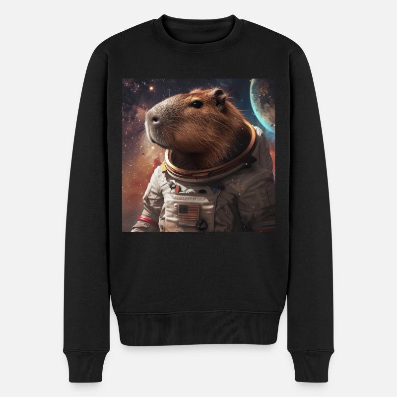 Wasserschwein - Männer Premium Bio Pullover - Schwarz