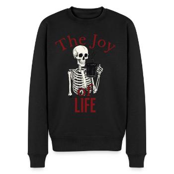 Café La joie de vivre Drôle d’amateur de café - Pull Premium bio Homme - noir - Devant - Nico (187cm)