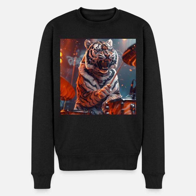 Tigre - Pull Premium bio Homme - noir