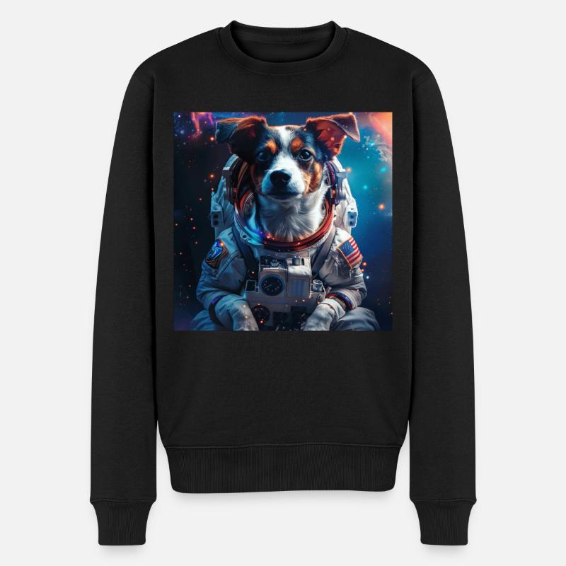 Hund - Männer Premium Bio Pullover - Schwarz